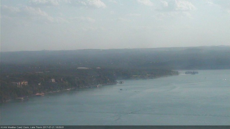 Lake Travis webcam, July 21, 2017 5:40 PM CT