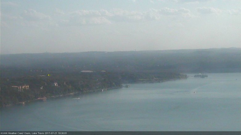 Lake Travis webcam, July 21, 2017 5:45 PM CT