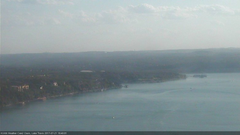 Lake Travis webcam, July 21, 2017 5:50 PM CT