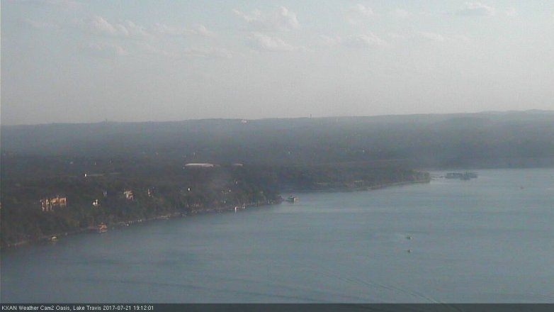 Lake Travis webcam, July 21, 2017 6:35 PM CT