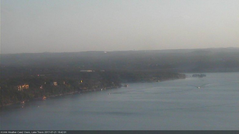 Lake Travis webcam, July 21, 2017 6:45 PM CT