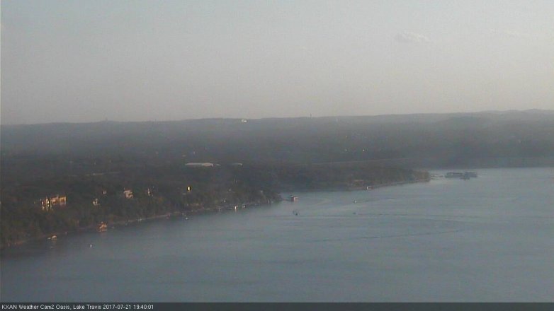 Lake Travis webcam, July 21, 2017 6:50 PM CT