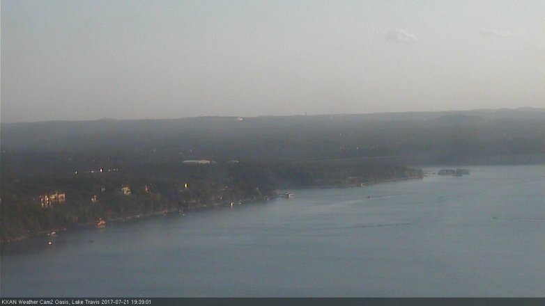 Lake Travis webcam, July 21, 2017 6:55 PM CT