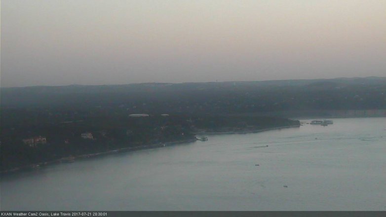 Lake Travis webcam, July 21, 2017 7:35 PM CT
