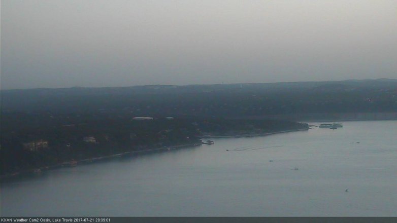 Lake Travis webcam, July 21, 2017 7:55 PM CT