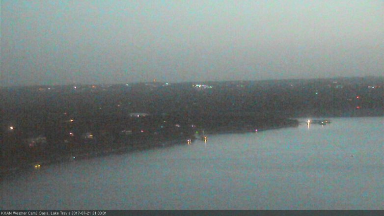 Lake Travis webcam, July 21, 2017 8:10 PM CT