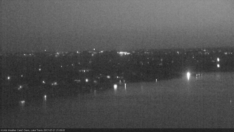 Lake Travis webcam, July 21, 2017 8:35 PM CT