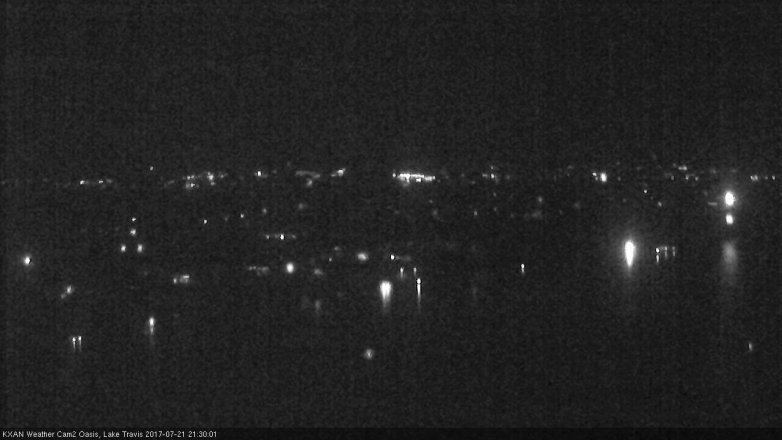 Lake Travis webcam, July 21, 2017 8:40 PM CT
