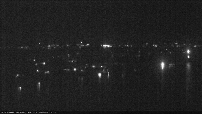 Lake Travis webcam, July 21, 2017 8:55 PM CT