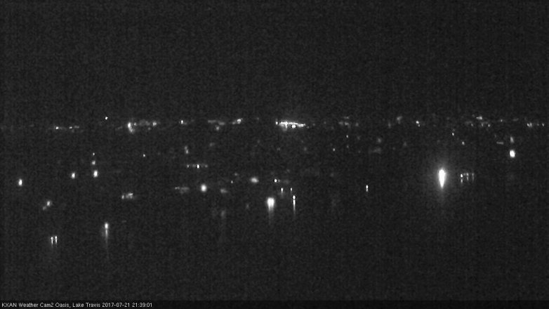 Lake Travis webcam, July 21, 2017 9:10 PM CT