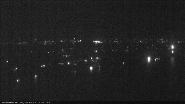 Lake Travis webcam, July 21, 2017 9:15 PM CT