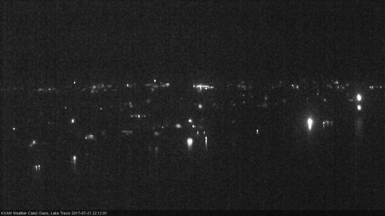 Lake Travis webcam, July 21, 2017 9:20 PM CT