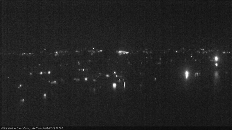 Lake Travis webcam, July 21, 2017 9:25 PM CT