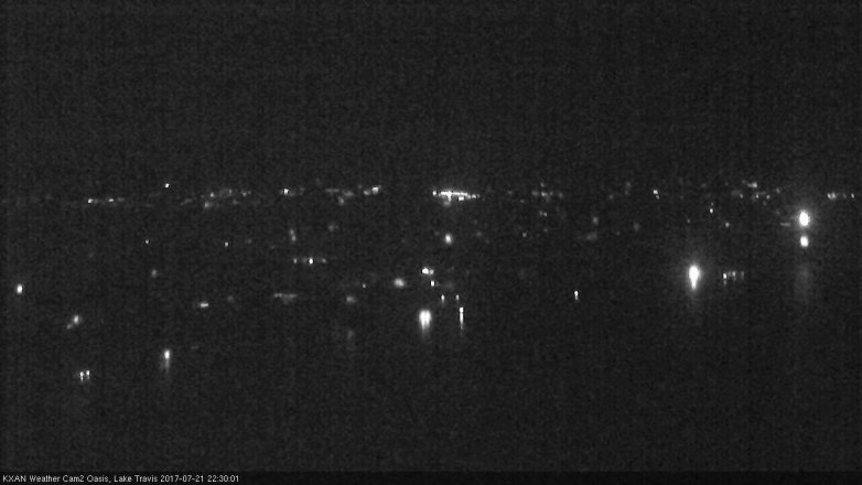 Lake Travis webcam, July 21, 2017 9:45 PM CT