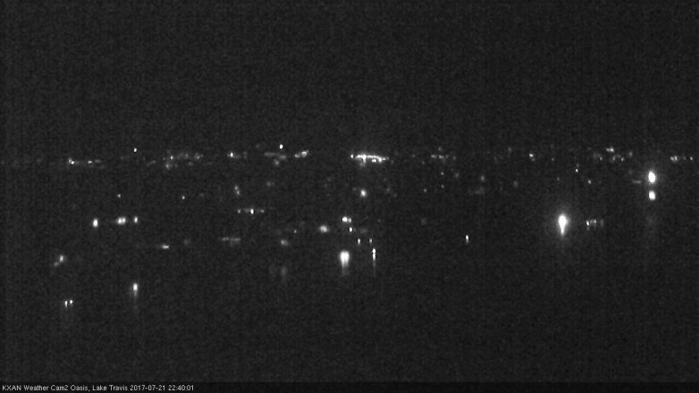 Lake Travis webcam, July 21, 2017 9:50 PM CT
