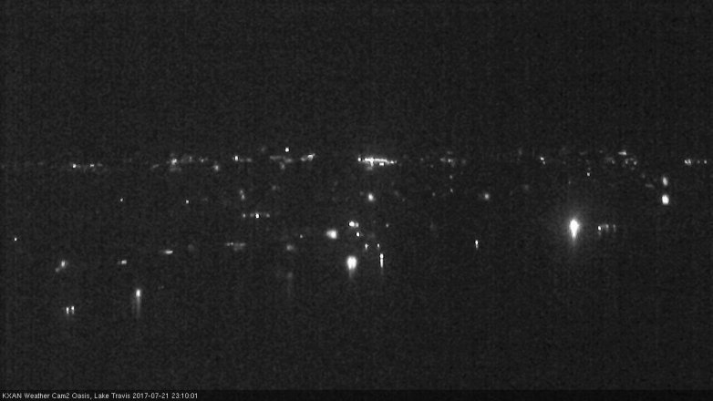 Lake Travis webcam, July 21, 2017 10:15 PM CT