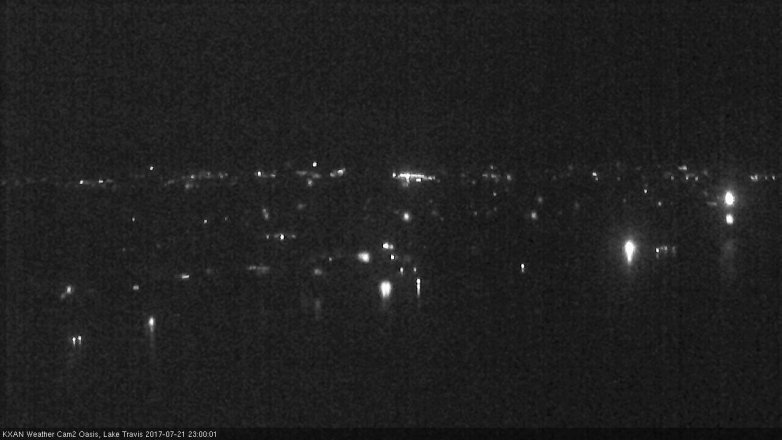 Lake Travis webcam, July 21, 2017 10:20 PM CT