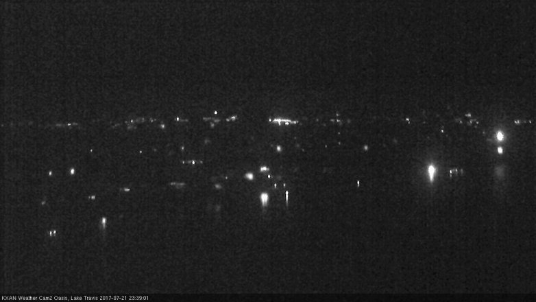 Lake Travis webcam, July 21, 2017 11:10 PM CT