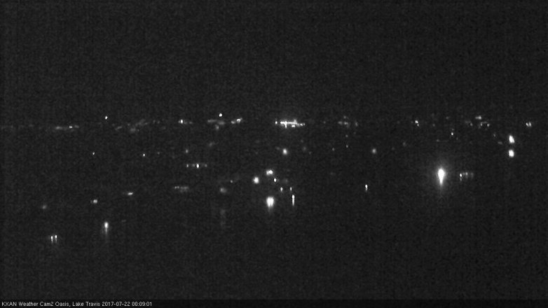 Lake Travis webcam, July 21, 2017 11:20 PM CT
