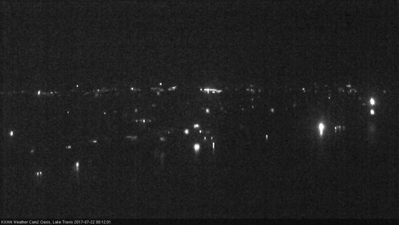 Lake Travis webcam, July 21, 2017 11:25 PM CT