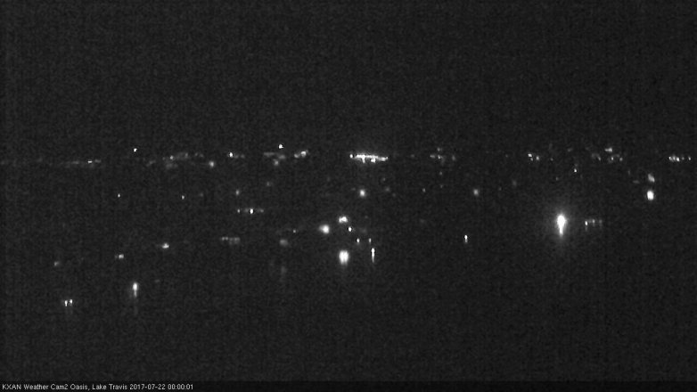 Lake Travis webcam, July 21, 2017 11:30 PM CT