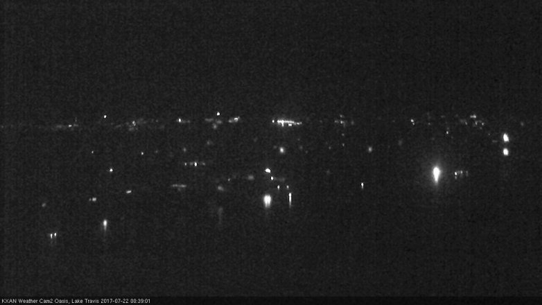 Lake Travis webcam, July 21, 2017 11:45 PM CT