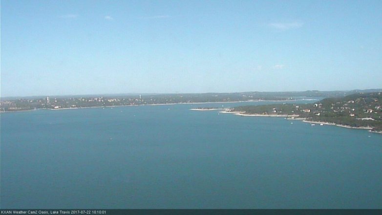 Lake Travis webcam, July 22, 2017 9:35 AM CT