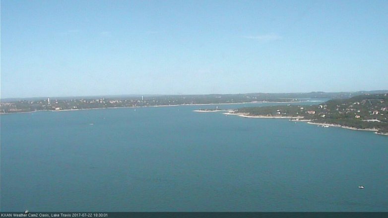 Lake Travis webcam, July 22, 2017 9:55 AM CT
