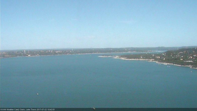 Lake Travis webcam, July 22, 2017 10:05 AM CT