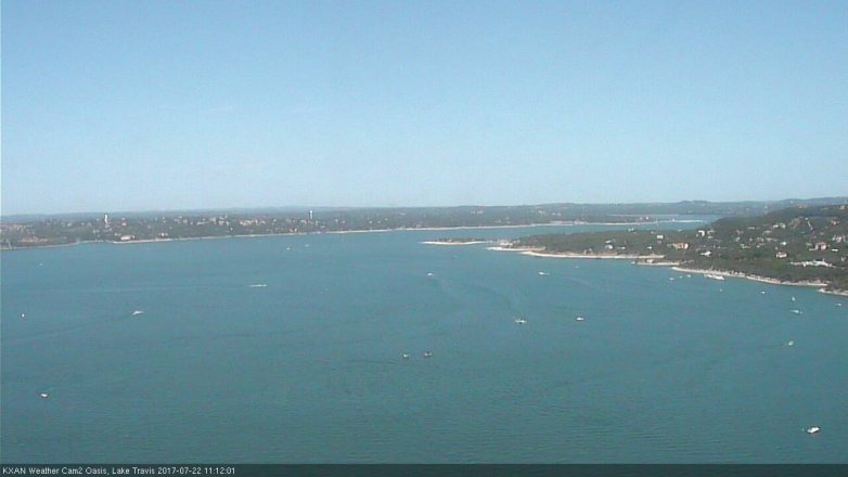 Lake Travis webcam, July 22, 2017 10:25 AM CT