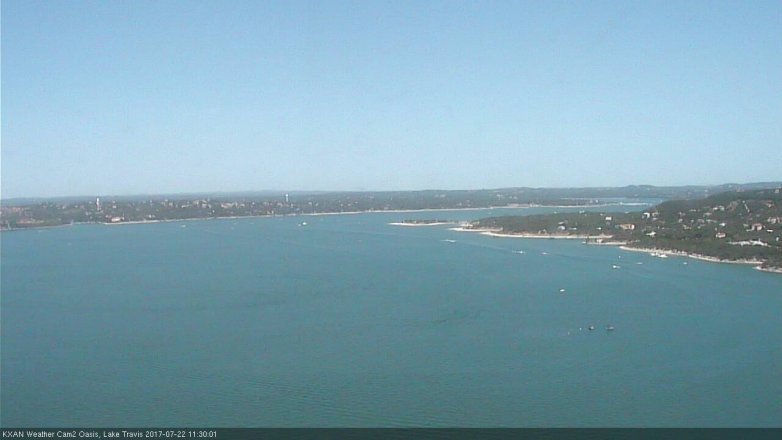 Lake Travis webcam, July 22, 2017 10:40 AM CT