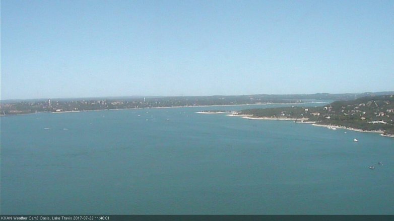 Lake Travis webcam, July 22, 2017 10:50 AM CT