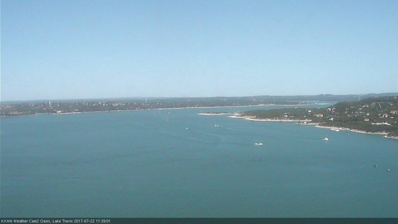 Lake Travis webcam, July 22, 2017 11:10 AM CT