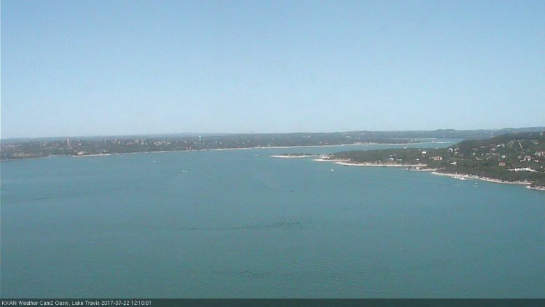 Lake Travis webcam, July 22, 2017 11:25 AM CT