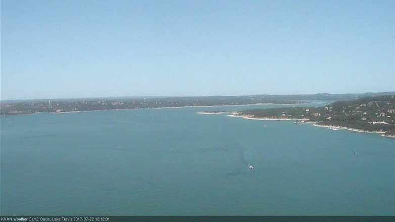 Lake Travis webcam, July 22, 2017 11:30 AM CT