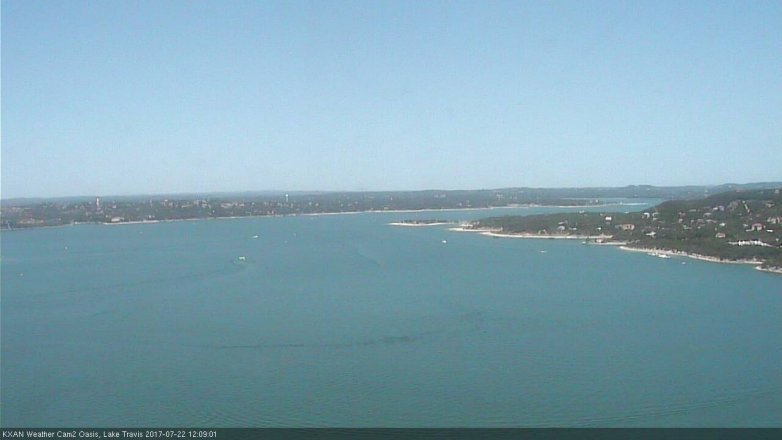 Lake Travis webcam, July 22, 2017 11:40 AM CT