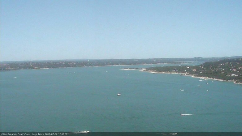 Lake Travis webcam, July 22, 2017 11:50 AM CT