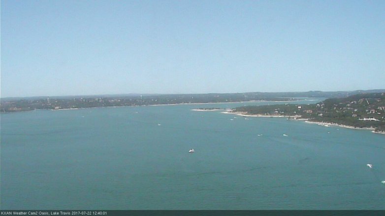 Lake Travis webcam, July 22, 2017 12:05 PM CT