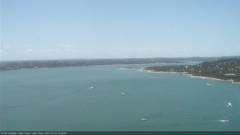 Lake Travis webcam, July 22, 2017 12:35 PM CT