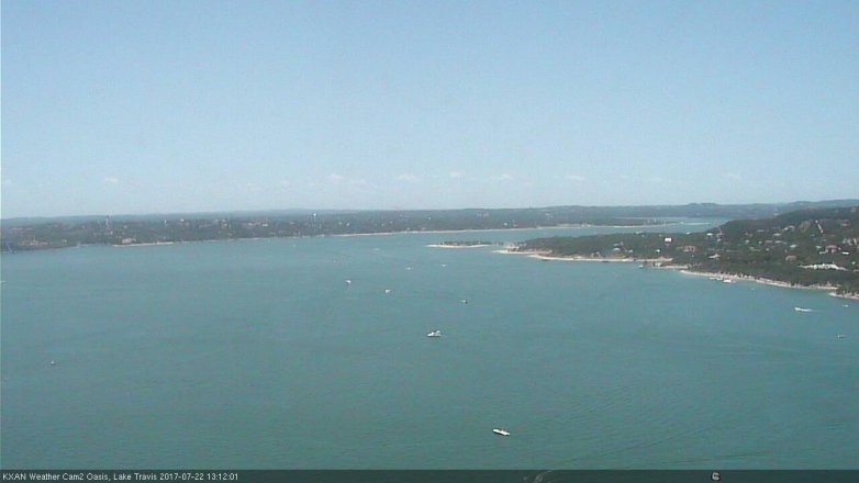 Lake Travis webcam, July 22, 2017 12:40 PM CT
