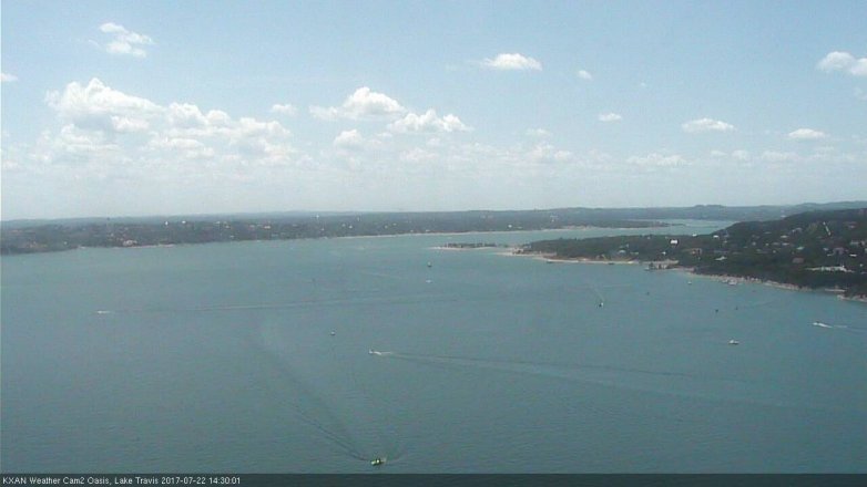 Lake Travis webcam, July 22, 2017 1:55 PM CT