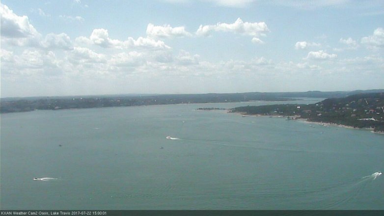 Lake Travis webcam, July 22, 2017 2:20 PM CT