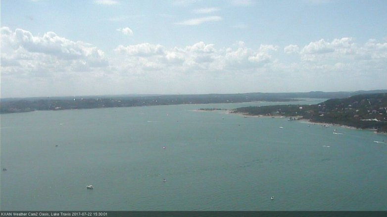 Lake Travis webcam, July 22, 2017 2:50 PM CT
