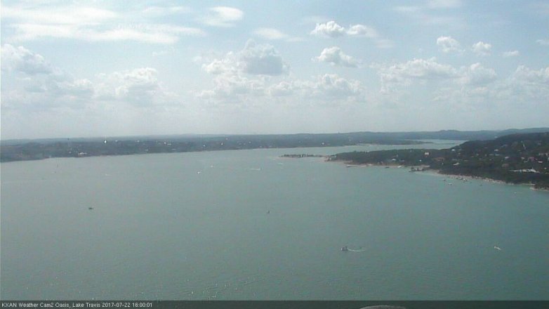 Lake Travis webcam, July 22, 2017 3:15 PM CT