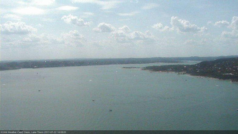 Lake Travis webcam, July 22, 2017 3:40 PM CT