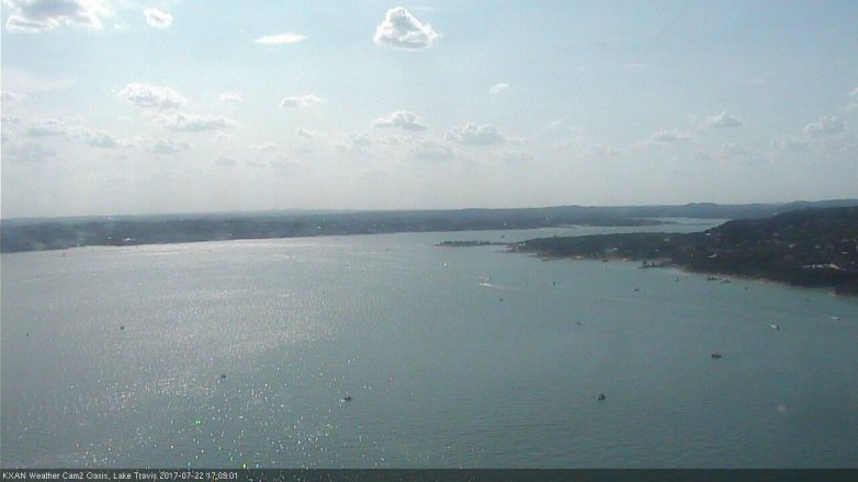 Lake Travis webcam, July 22, 2017 4:25 PM CT