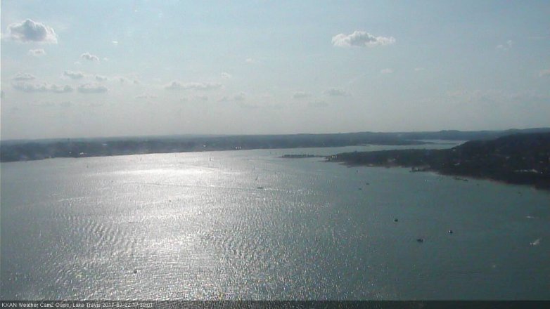 Lake Travis webcam, July 22, 2017 4:55 PM CT