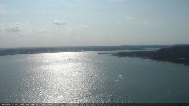 Lake Travis webcam, July 22, 2017 5:10 PM CT