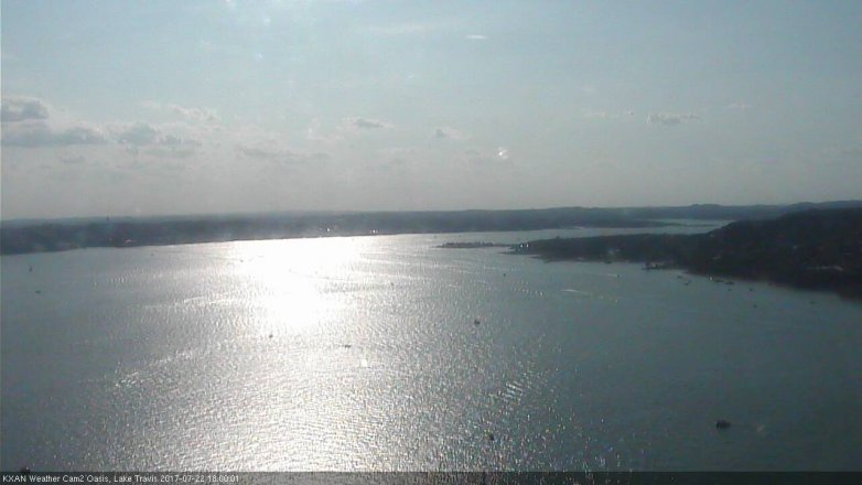 Lake Travis webcam, July 22, 2017 5:20 PM CT