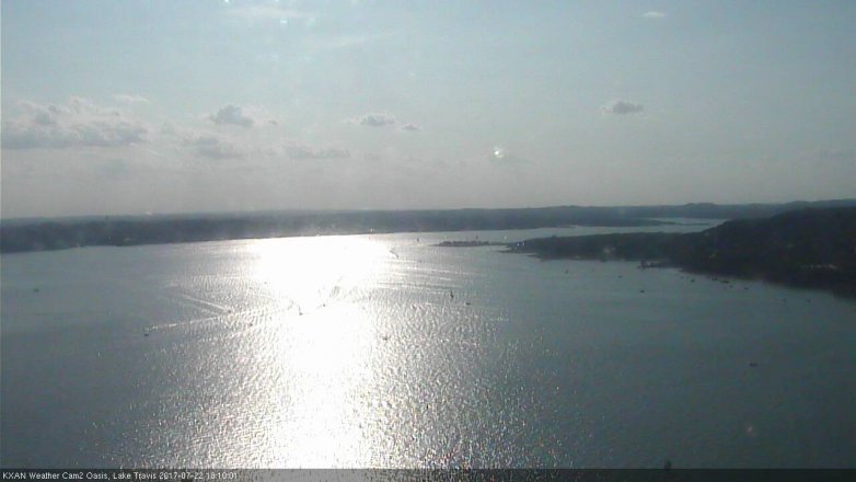 Lake Travis webcam, July 22, 2017 5:35 PM CT
